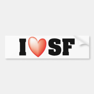 I Love San Francisco Bumpersticker