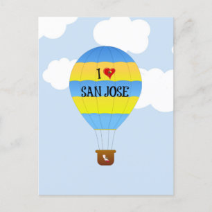 I Love San Jose, hot-air ballon Briefkaart