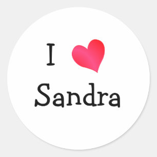 I Love Sandra Ronde Sticker