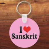 I Love Sanskrit Sleutelhanger (Voorkant)