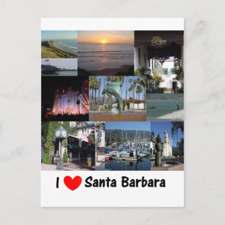 I Love Santa Barbara Briefkaart