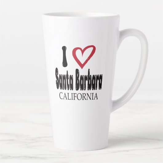 I Love Santa Barbara California Souvenir Latte Mug (Droite)