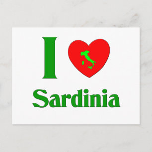 I Love Sardinia Italy Briefkaart