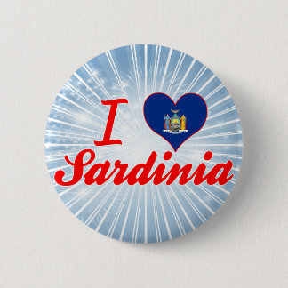 I Love Sardinia, New York Ronde Button 5,7 Cm