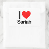 i love sariah rechthoekige sticker (Tas)