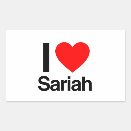 i love sariah rechthoekige sticker (Voorkant)