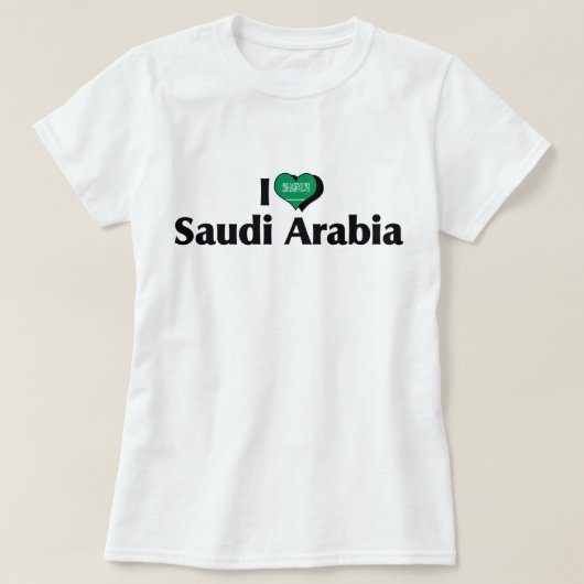 I Love Saudi-Arabia Flag Shirt (Design voorkant)