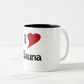 I Love Sauna Tweekleurige Koffiemok (Voorkant rechts)