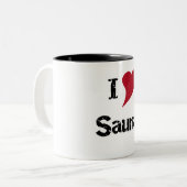I Love Sauna Tweekleurige Koffiemok (Voorkant links)