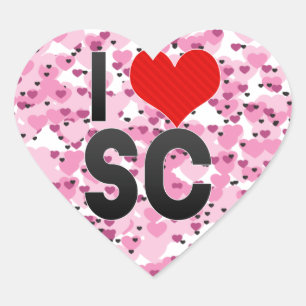 I Love SC Hart Sticker