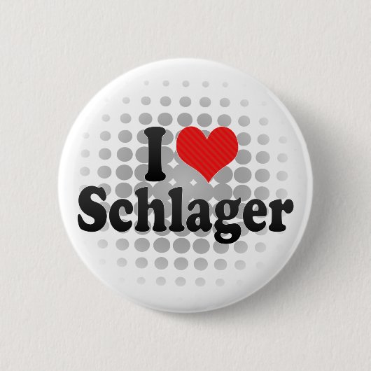 I Love Schlager Ronde Button 5,7 Cm (Voorkant)