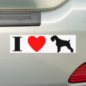 I Love Schnauzers Bumpersticker (Op auto)