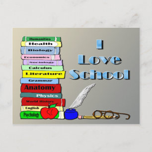 I Love School Briefkaart