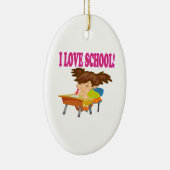 I Love School Keramisch Ornament (Rechts)