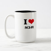 I Love Sci-Fi Tweekleurige Koffiemok (Links)