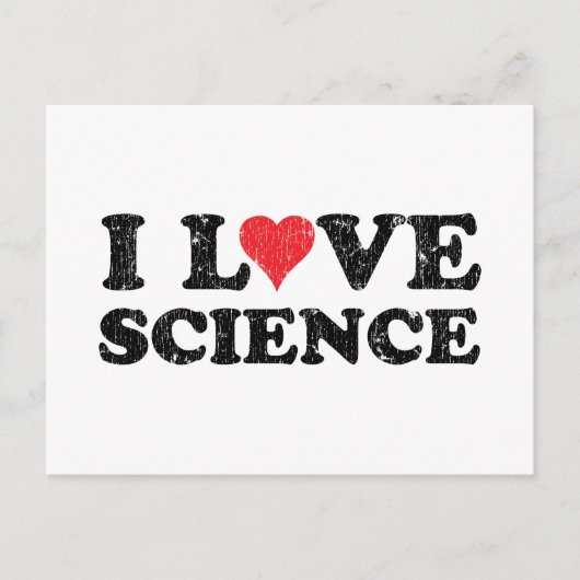 I Love Science Briefkaart (Voorkant)