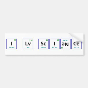 I Love Science Bumpersticker