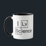 I Love Science Coffee Mug<br><div class="desc">J'aime la science</div>