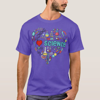 I Love Science Heart Proud Science Science Science T-shirt