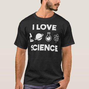 I Love Science Minimal Design T-shirt
