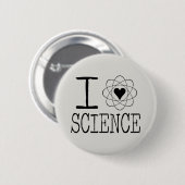 I Love Science Pinback Button (Voorkant /achterkant)