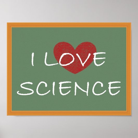 I Love Science Poster (Voorkant)