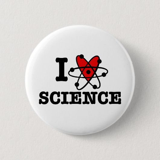 I Love Science Ronde Button 5,7 Cm (Voorkant)