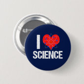 I Love Science Ronde Button 5,7 Cm (Voorkant /achterkant)