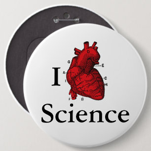 I Love Science Ronde Button 6,0 Cm