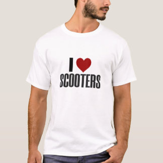 I Love Scooters Heart Love Scooking Ride Fun Hobby T-shirt