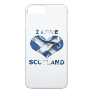 I Love Scotland Heart Flag iPhone 8 Plus / 7 Plus Hoesje