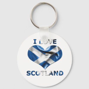 I Love Scotland Heart Flag Sleutelhanger