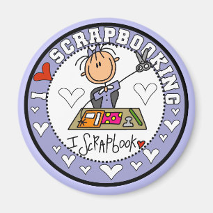 I Love Scrapbooking Tshirts en geschenken Magneet