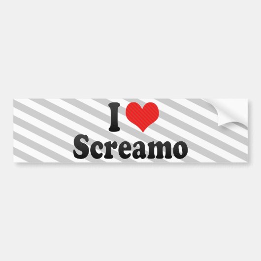 I Love Screamo Bumpersticker (Voorkant)