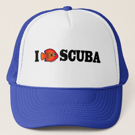 I Love Scuba Trucker Pet (Voorkant)