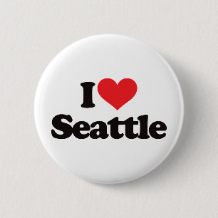 I Love Seattle Ronde Button 5,7 Cm