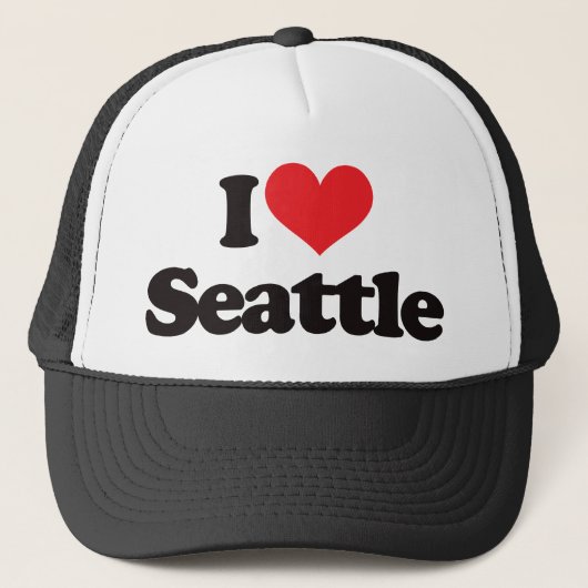 I Love Seattle Trucker Pet (Voorkant)