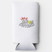 I Love Senior Softball Bottle Cooler (Voorkant)