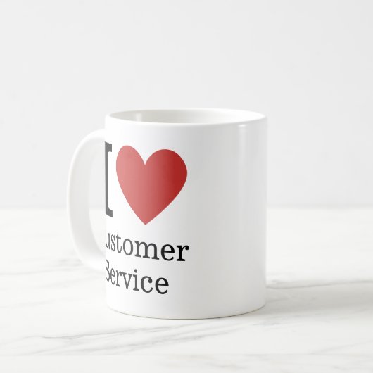 I ❤️ Love Service Clientèle MUG (Devant gauche)