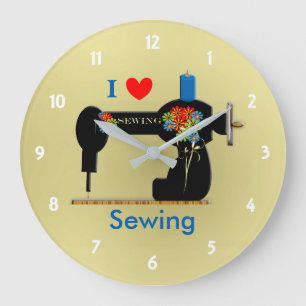 I Love Sewing Sewing Machine Grote Klok