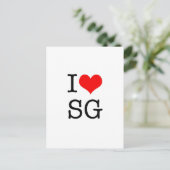 I LOVE SG carte postale (portrait) (Debout devant)