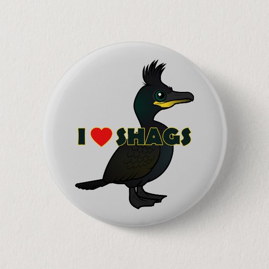 I Love Shags Ronde Button 5,7 Cm (Voorkant)