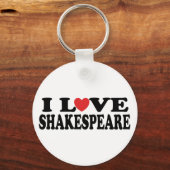 I Love Shakespeare Gift Sleutelhanger (Voorkant)