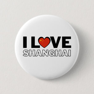 I LOVE SHANGHAI - For real Shanghainese. Ronde Button 5,7 Cm