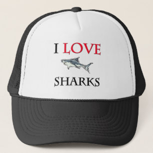 I Love Sharks Trucker Pet