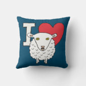 I Love Sheep Kussen (Achterkant)