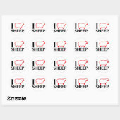 I Love Sheep Ronde Sticker (Vel)