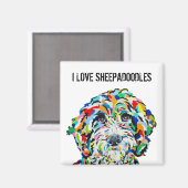 I Love Sheepadoodles Magnet (Recto/Verso)