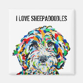 I Love Sheepadoodles Magnet (Devant)
