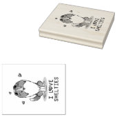 I Love Shelties (sable 2) Shetland Sheepdogs Cute Rubberstempel (Gestempeld)
